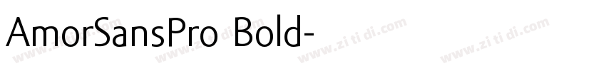 AmorSansPro Bold字体转换